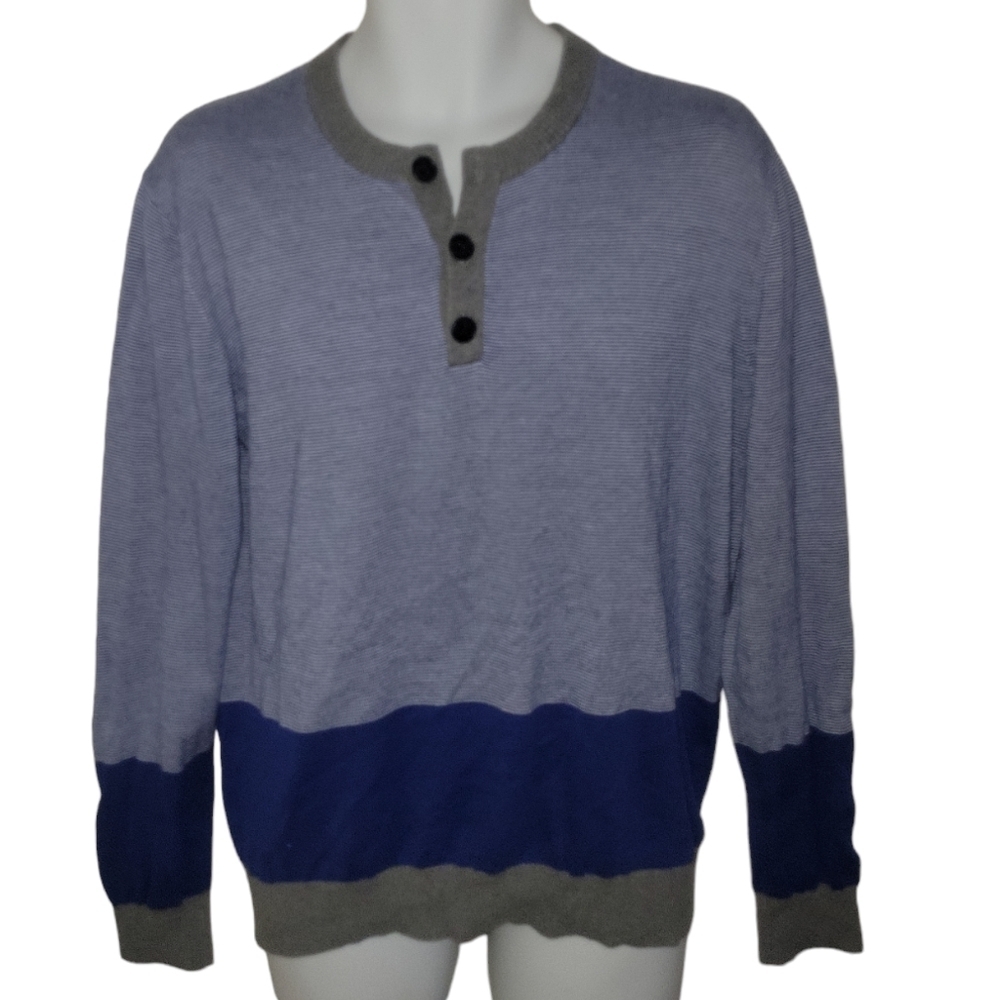 Armani Exchange Designer Polo Colorblock Sweater Size L Men's
